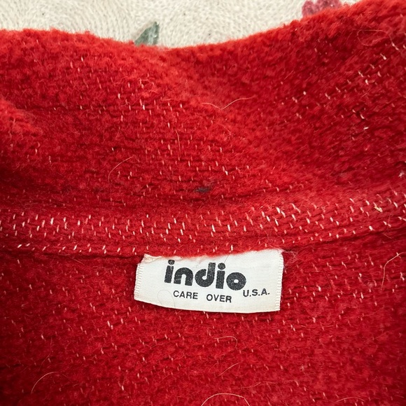 Vintage 80’s wool shawl collared jacket with crewel embroidery & blanket stitch - Picture 8 of 14